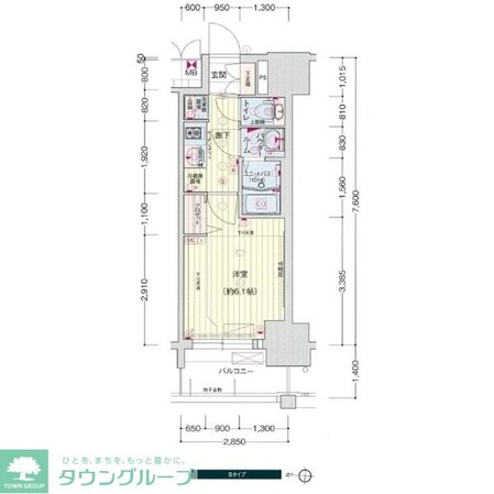 プレサンスSAKAEフロントの物件間取画像
